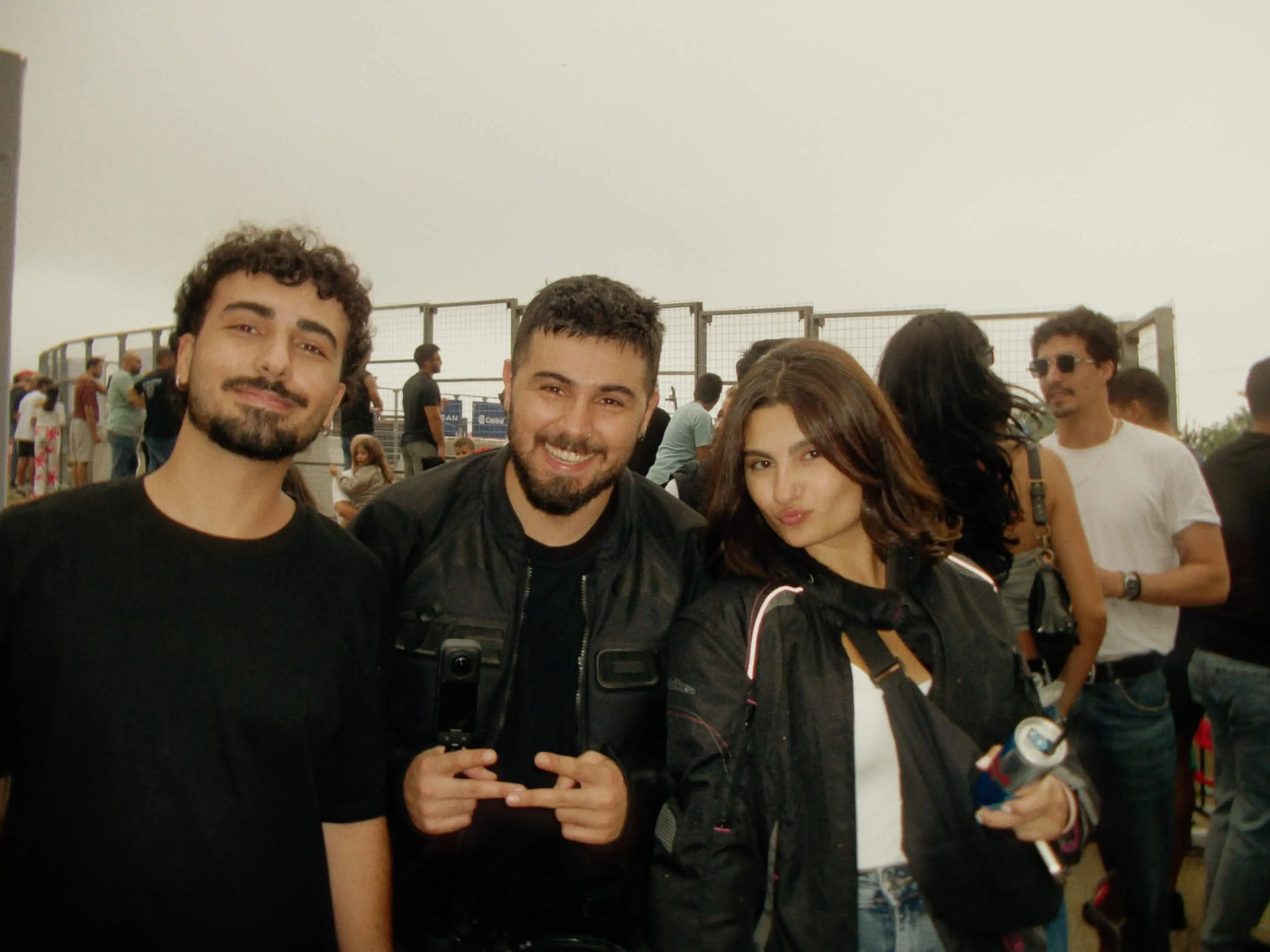 Friends at an outdoor festival